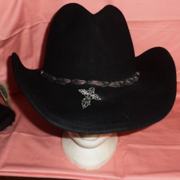 RARE AUTHENTIC SCALA WESTERN HAT DORFMAN COMPANY-EXCELLENT VINTAGE WITH BRAID - Picture 2 of 8